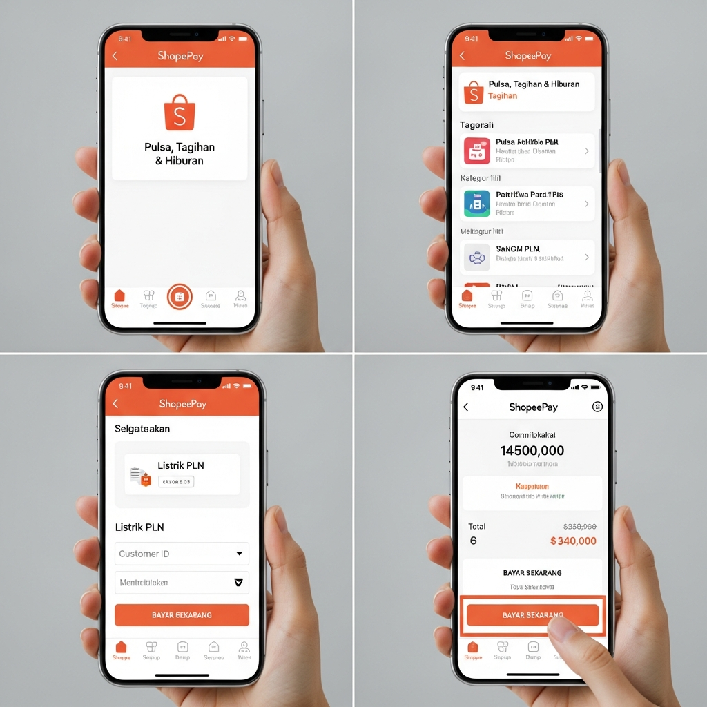 Cara Memabayar Tagihan Di  Shopee Pay